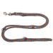 Dogeline Double leash Practice line for medium dogs up to 45 kg over 39 colors very stable (2.80 m Hawaii) 2.80 m brown-turquoise-bright brown