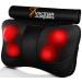 Back Massager,Neck Massager with heat, Back and Neck Massager Gifts for Grandpa, Grandma, Teacher, Nurse, Christmas, Electric Shoulder Massager Kneading Sore Muscles, Massage Pillow for Back Neck Pain Cloth Black