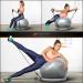 Gray Exercise Ball Chair with Resistance Bands - 55cm, for Yoga, Pilates, Fitness, Home Gym, Office, Pregnancy & Physio - Stability Base & Poster Included - Buy Online on GoSupps.com