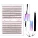 Eyelash Extensions Set 560pcs LANKIZ Artificial Eyelashes 12D C Curl 9-15mm Mix 0.07 Individual Eyelashes with Eyelash Glue Eyelash Glue Remover and Applicator Lash Extension Set for Beginners 12D Kit 560pcs C Curl Fishtail