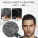 Reverse Gray Hair Solid Shampoo Anti White Hair Black Hair Soap Anti Gray Bar Black Soap Gray Hair Pure Hair Darkening Shampoo for Men Black Soap for White Black Hair - Buy Online on GoSupps.com