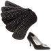 (3 Pairs) Silicone Heel Grips for Mens/Womens | Anti-Slip for Inside of Loose Heels  Shoes Too Big | Non-Slippage Gel Heel Grip Liners | Multi-Size No-Slip Inserts | Improve Fit Adhesive (Black)