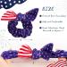 4 PCS American Velvet Patriotic Scrunchies | 4th of July Hair Ties for Women and Girls - Buy Online on GoSupps.com