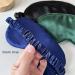 ECHOLLY Silk Sleep Eye Mask - 100% Soft Light-Blocking Eye Mask for Women Men - Includes 2 Pairs of Ear Plugs - Navy Blue - Buy Online on GoSupps.com