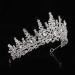 Silver Rhinestone Wedding Crown Tiara for Bride - Prom, Pageant, Quinceanera & Halloween Hair Accessory - Buy Online on GoSupps.com