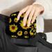 GIAPB Period Bag - Yellow Flower Sanitary Napkin Storage & Makeup Pouch (Black Background) - Buy Online on GoSupps.com