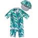 BONVERANO Baby Boys Swimsuit - Short-Sleeve UPF 50+ Sun Protection One Piece Swimwear, 9-12 Months - Buy Online on GoSupps.com