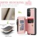 Buy Soonic Leather Cover for Samsung Galaxy A34 5G - Magnetic Zippered Wallet Case for Cards & Cash Folding Stand Coin Compartment - Pink Rose Protective Cover - Buy Online on GoSupps.com