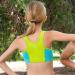 Tween & Teen Mesh Racer Sports Bra - Lime/Teal, High Impact Racerback Style - Buy Online on GoSupps.com