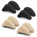 Sibba 8 Pieces Toe Filler Inserts Unisex Breathable Soft Big Toe Plug Forefoot Pad Shoe Filler for High Heel Foot Pain Relief for Women Girls Black