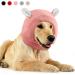 Frienda Quiet Ears for Dogs, Dog Ear Muffs Noise Protection Knitted Dog Hats Pet Ears Warm Dog Ear Cover Winter Hat Dog Snood Head Wrap Bunny Costume for Medium to Large Dogs Cats Pets (Pink)