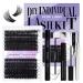 DIY LASH Extension Set eyelash Extensions Set 3D Effect 30d+40d 12-16mm Mixed eyelashes lash extension cluster set eyelash extensions with glue (60d+80d-d CURL) kit (12-16) mm GJ-3D-60D+80D-D curl