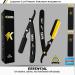 Kaliph Professional Barber Straight Razor Set - 2Pcs Shavette Straight Razor with 100 Blades - Salon Quality Cut Throat Razor for Close Shaving - Black & Gold - Buy Online on GoSupps.com
