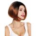 WIG ME UP VK-29-YS1B+932 Women's Short Bob Wig - Ombre Black Red-Blonde Mix | Stylish Long Bob Hairstyles - Buy Online on GoSupps.com