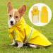 Adjustable Light Waterproof Dog Mackintosh Coat with Hood & Reflective Stripes - Perfect for Small Medium & Large Dogs | Yellow (L) - Buy Online on GoSupps.com