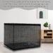 Adjustable Nylon Mesh Bird Cage Cover & Seed Catcher - Black X-Large (Cardinal Style) - for Parrot, Parakeet, Macaw - Round/Square Cage - Buy Online on GoSupps.com