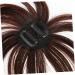 DOITOOL Piece Wig Hair Volume Cover Bangs Hair Extensions Brown Hair Topper Flat Bangs Clip on Brown Hair Bangs Clip on Fake Bangs Clip Chemical Fiber No Trace Middle Aged Tassel - Buy Online on GoSupps.com
