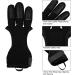 FitsT4 Archery Gloves - Leather Padded Three Finger Protector for Bow Shooting - Non Slip Glove for Kids, Youth, Adult Beginners - 1-Black (Medium) - Buy Online on GoSupps.com