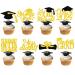 8th Grade Grad Cupcake Toppers Gold Glitter 8th Grade Graduation Party Decorations 2023 Boy Girl Kids Eighth Grade Graduation Party Decorations Supplies