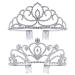 Exacoo Pack of 2 Rhinestone Tiara Crown Exquisite Headband Comb Pin Wedding Bridal Birthday Tiaras