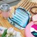 Portable Storage Bags for Women's Bandages & Menstrual Products | Aesthetic Blue Insect & Flower Pattern - Buy Online on GoSupps.com