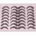 JIMIRE Faux Mink Cat Eye Lashes Fluffy Crossed Volume False Eyelashes Natural Look Handmade Premium Quality Reusable 16 Pairs Pack 16 Pairs - B