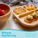 Tiny Dining Segmented Bamboo Dinner Plate with Suction Cup - Baby Toddler Weaning - Eco Friendly Kids Food Plates - Blue - Buy Online on GoSupps.com