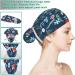 Adjustable Women's Scrub Caps with Buttons - 4 Pcs Nursing Bouffant Turban Hats (Fresh Style) - Buy Online on GoSupps.com