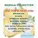 Botanical Beauty MARULA OIL BUTTER RAW VIRGIN UNREFINED for Face Body Hair Lip Nails Dry Skin Cracked Hands Rosacea Eczema Rashes Itchiness Redness Anti-Aging (8 Fl Oz) 8 Fl Oz (Pack of 1) - Buy Online on GoSupps.com
