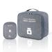 Vavicrap medication bag 2 pieces of medication bag large portable small travel pharmacy bag empty first help medication storage waterproof capacity bag for home travel-gray