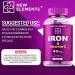 Iron Gummies with Vitamin C for Adults | 40mg Iron, 100mg Vitamin C | Natural Grape Flavor | Anemia Support | 30 Day Supply - Buy Online on GoSupps.com