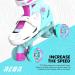 Yvolution Neon Inline Skates for Kids | Adjustable Size | Light-Up Wheels | Beginner Outdoor Skates | Boys and Girls Gift | Teal Pink 3-6 - Buy Online on GoSupps.com