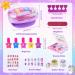 FORMIZON Nail Polish Set Girls with Nail Dryer Nail Art Crafts Kit Toys for Kids Girls Age 5 6 7 8 9 Nail Salon Accessories with Eyeshadow/False Nail/Glitter Makeup Kit Party Supplies for Girl Violet1 - Buy Online on GoSupps.com