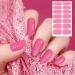 DANNEASY Solid Color Nail Polish Strips - 24 Adhesive Nail Stickers for Women with Nail File & Cuticle Stick - Buy Online on GoSupps.com