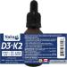 Naka Platinum Vitamin D3 + K2 in MCT oil 1364 drops Unflavoured Made in Canada (30ml - 341 servings) - Buy Online on GoSupps.com