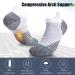4 Pairs Plantar Fasciitis Socks for Men & Women | 15 mmHg Compression Support | Non-Slip Foot Care Running Socks (Black Navy Blue White). - Buy Online on GoSupps.com