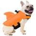 Fonlam life jacket dogs dogwimming vest for small medium -sized dogs lifeguarding vest warning vest swimming pool (s orange) orange s