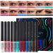 BONNIE CHOICE 12 Colors Matte Liquid Eyeliner Colored Eyeliner Pencil Set Colorful Pigmented Waterproof Smudgeproof Long Lasting Gel Eye Liner Eye Makeup Christmas Gift Kit for Women (Set B) 12 Matte Colors(B)