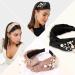 Ivyu Knotted Pearl Headbands for Women - Stylish No-Slip Hair Accessories in Black, Pink & Gold | Cute Gifts for Girls - Buy Online on GoSupps.com