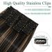 SEGO 12 PCs Clip In Hair Extensions - Real Hair 22 Clips 55 cm Natural Black & Coffee Brown 180g - Affordable & Smooth Full Head Solutions - Buy Online on GoSupps.com