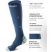 Cambivo Compression Stockings for Men & Women - 2 Pairs Supportive Socks for Running Travel Cycling - S-M Blue & Green - Buy Online on GoSupps.com