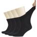 Hugh Ugoli Men's Cotton Diabetic Ankle Socks 4 Pairs Black - Wide Fit, Thin, Stretchy, Seamless Toe - Non Binding Top for Comfort - Buy Online on GoSupps.com