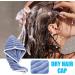 Hair Drying Cap - Fast Absorption Coral Fleece Towel Hat for Women & Men | Adjustable Shower Cap with Button - Ideal for Quick Drying Hair | Blue - Buy Online on GoSupps.com