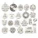 WOCRAFT 40pcs Inspiration Words Charms Craft Supplies Beads Charms Pendants for Jewelry Making Crafting Findings Accessory for DIY Necklace Bracelet (M331) Inspiration Charms