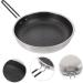 SWOOMEY 1Pc Outdoor Non Stick pan Camping Skillet nonstick Grill pan Stove Grill pan BBQ Grilling pan Broiler pan for Oven Stainless Steel Griddle Round Griddle fold Iron Gas Stove - Buy Online on GoSupps.com