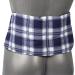 Linseed Pillow 7-Chamber with Band - 65x15 Heat Cushion Grain Pillow for Back & Lumbar Support | Blue Flannel Check - Buy Online on GoSupps.com