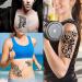 Hotoyannia 62 Sheets Black Large-Size Temporary Tattoos Stickers for Women Men and Girl - 10 Realistic and Long-Lasting Halloween Tattoos with Scary Wolf Lion Tiger Skeleton Skul - Buy Online on GoSupps.com
