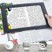 3X Large Lighted Magnifying Glass with 12 LED Lights | Foldable Hands-Free Reading Magnifier for Low Vision and Seniors - Black - Buy Online on GoSupps.com