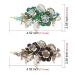 Pretty Alligator Hair Clips Metal Flower Hair Clip Peacock Hair Clip - 2 PCS Large Flower Barrettes for Women (Style B) - Buy Online on GoSupps.com