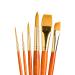 Princeton Real Value  Series 9100  Paint Brush Sets for Acrylic  Oil & Watercolor Painting  Syn-Gold Taklon (Rnd 1  6  12 Liner 2  ANG Shader 1/2  Wash 3/4)